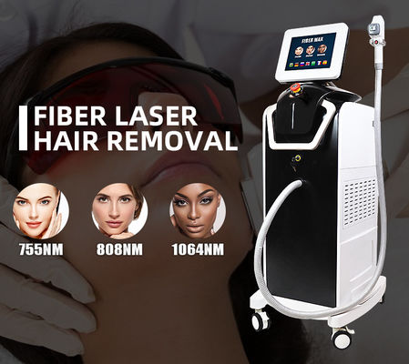 a fibra 1800W acoplou a máquina do laser da remoção do cabelo do diodo para a depilação