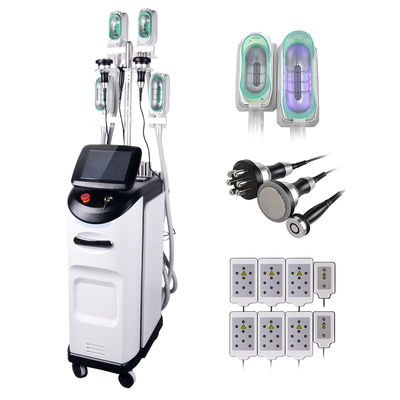 A máquina de 360 Cryolipolysis combinada com o punho do RF para a cara e a gordura corporal reduzem-se