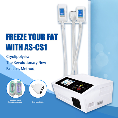 Congelador gordo de Cryo da máquina portátil de Cryolipolysis Lipo para Chin Fat Removal dobro